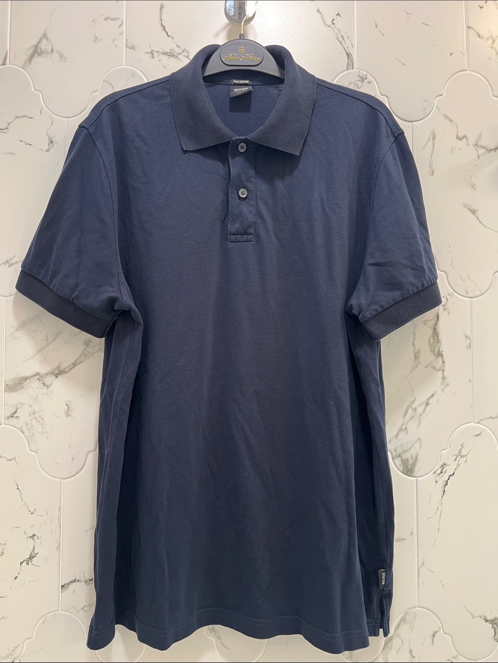 HUGO BOSS ⚡️EUC SLIM FIT SUPIMA POLO TOP